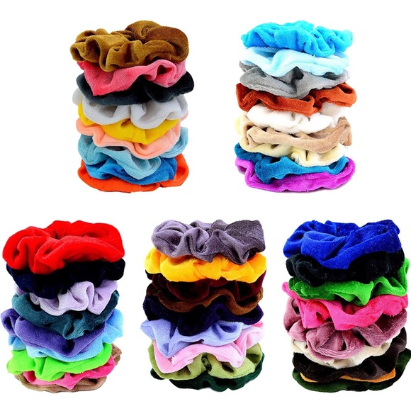 10 PCS Hair Scrunchies Velvet Elastics Hair Bands Scrunchy - Picture 2 of 2